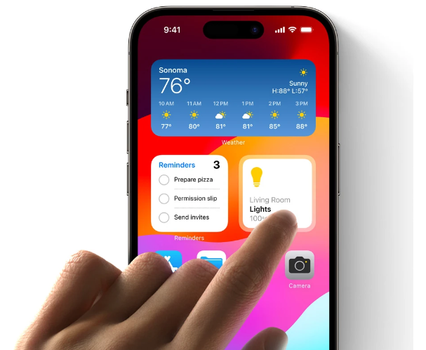 tương tác Widget trên ios 17